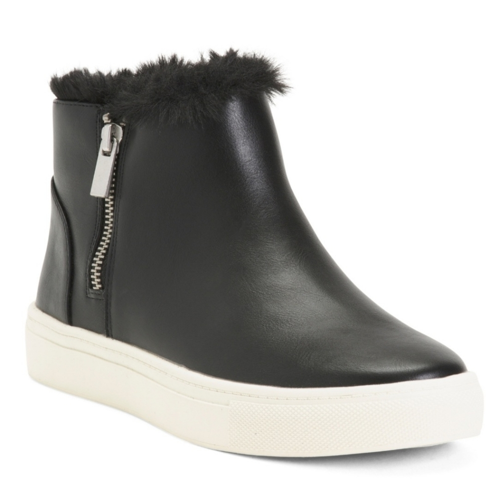 Esprit I've High Top Black Fur Lined Sneakers New